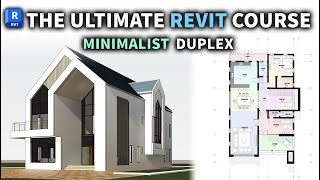 Autodesk Revit Architecture 2024 Minimalist Duplex Beginners Course [upl. by Anin]