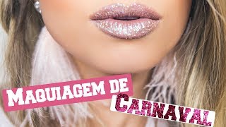 TUTORIAL MAQUIAGEM DE CARNAVAL HOLOGRÁFICA  Lorrayne Mavromatis [upl. by Ytiak]