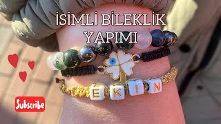 İSİMLİ BİLEKLİK YAPIMI  Arkadaşlık Bilekliği Nasıl Yapılır  Macrame Bracelet Tutorial [upl. by Leary562]