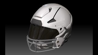 NFL Riddell Axiom Helmet 3D Print Model Geosanmo [upl. by Graniah]