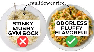 The RIGHT WAY to Make Cauliflower Rice more like Actual Rice [upl. by Saunder]