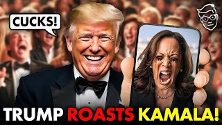 Trump TORCHES Kamala Calls Men Voting Democrat CUCKS as Room of New York Billionaires ROAR 😂 [upl. by Aileek]