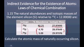 Physical Structure of Atoms Calculate the Atomic Mass of Naturally Occurring Silicon [upl. by Nosnar668]