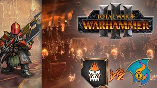 The Infernal Guard MARCH  Chaos Dwarfs vs Tzeentch  Total War Warhammer 3 [upl. by Ahsii]