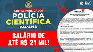 Polícia Científica PR  Análise do Edital para Perito Criminal [upl. by Kcirdef246]