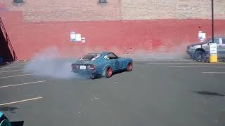 RATSUN 260z L28 TURBO Shredding some Donuts 🍩 Pure turbo sound [upl. by Leseil]