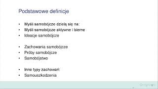 dr Halszka Witkowska quotInternet a zachowania samobójcze młodzieży – zrozumieć aby zapobiecquot [upl. by Adnohsak]