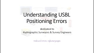 Understand USBL Positioning Error Offset Errors [upl. by Eiram804]