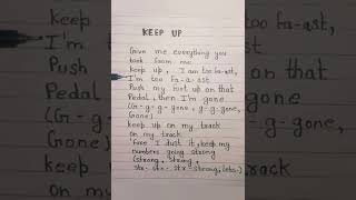 odetari keep up lyrics odetari keepup lyrics [upl. by Rockey]