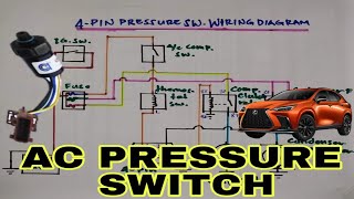 4 PIN AC PRESSURE SWITCH WIRING DIAGRAM BASIC CONNECTION [upl. by Akeryt]