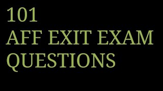 AFF ll Refresher AFF Exit Exam Questions 2024 ll NKS MARINER [upl. by Larine]