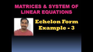 4 RANK OF A MATRIX BY ECHELON FORM  EXAMPLE [upl. by Lavery]