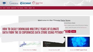 How to easily download multiple years of climate data from the Copernicus data store using python [upl. by Yasnyl]