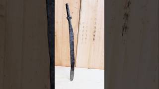 A claymore katana forging mini odachinodachi sword from duplex nail blacksmith diy handmade [upl. by Babby940]