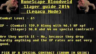 RuneScapeRS3  Bloodveld Slayer Guide 2014 LEGACY MODE Detailed Commentary [upl. by Callista]