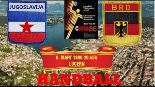 Handball гандбол World Cup Jugoslavija BRD WEST Deutsche Bundes Republik Switzerland 1986 [upl. by Kcirdor]