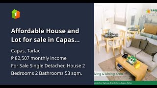 Affordable House and Lot for sale in Capas Tarlac [upl. by Pennebaker]