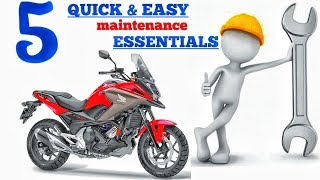 Honda NC 750X  5 QuickampEasy Maintenance Essentials [upl. by Haymo]