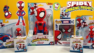 MARVEL SPIDEY and His Amazing Friends Toys Unboxing ASMR Review and Funko POP Marvel [upl. by Geller]