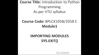 Lecture 9 Python Import modules  mathsysexitrandomos [upl. by Kirven]