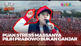 Puan Frustasi Ratusan Massa Kampanye Ganjar Sebut Prabowo [upl. by Noscire]