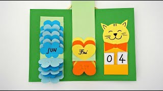 Waterfall calendar  How to make a calendar  DIY Wall calendar  Easy paper crafts [upl. by Blunt]