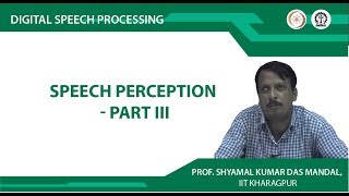 Speech Perception  Part III [upl. by Malvie792]