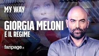 Roberto Saviano quotLe parole di Meloni sullinchiesta di Fanpage sono un pericolo per la democraziaquot [upl. by Ahtrim]