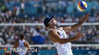 Adrian Carambulas sky ball serve is something you have to SEE TO BELIEVE  Paris Olympics [upl. by Ultann]