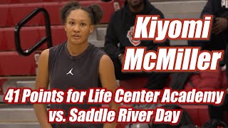 Kiyomi McMiller  Life Center Academy  5 Star Rutgers Commit  41 Points vs Saddle River Day [upl. by Yrtsed]