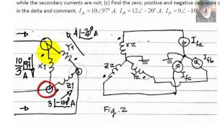 EECE 392  Three phase transformer with unbalanced load MTQ1 [upl. by Aserahs]