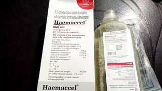 Haemaccel 500 ml uses  haemaccel video [upl. by Bakeman419]