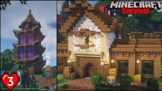 Enchanting Tower and Stable  Ep 3  Minecraft 119 Survival Lets Play [upl. by Venn]