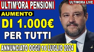 🔴 ULTIMORA Confermato 1707 Aumento delle Pensioni e Nuova Quattordicesima Mensilità [upl. by Aetnuahs]