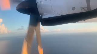 Intercaribbean ATR 42500 VQTHM Landing In Grand Turk Turks and Caicos Islands [upl. by Einattirb]