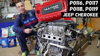 JEEP CHEROKEE CODE P0116 P0117 P0118 P0119 2014 2015 2016 2017 2018 2019 2020 [upl. by Wil]