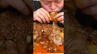 Eating pork meats looks so yummy 😋 eatingsounds food mukbanglover eatingvideos foodlife [upl. by Ardnuasal]