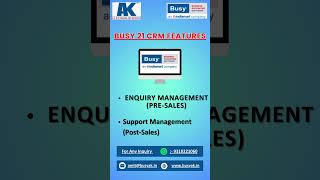 Busy 21 CRM Features  busysoftware  accounting  indiamart  busysolutions [upl. by Anitsrik]