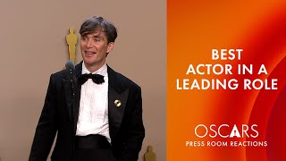 Cillian Murphy  Best Actor in a Leading Role  Oscars 2024 Press Room Speech [upl. by Allimac]