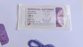 Vicryl suture 50mm needle [upl. by Assirod]