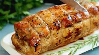 Surprise your guests Juicy meatloaf with mushroom filling Just roll the meat into a roll [upl. by Akkina]