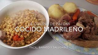 Receta COCIDO MADRILEÑO PASO A PASO  La cocina de Palomi [upl. by Hillie]