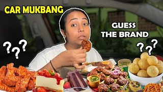 Car Mukbang Guess the Food Brand  Chicken Lollipop Desserts Kebab amp more [upl. by Fabe]