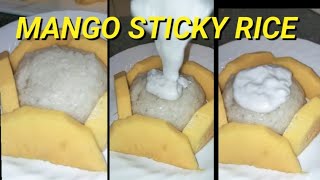 THAI MANGO STICKY RICE cooking food asmr stickyrice mango satisfying [upl. by Bonnes892]