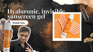 The Derma Co Hyaluronic Invisible Sunscreen With Hyaluronic Acid Reviewsunscreen review [upl. by Cedric]