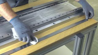 EN Bosch Rexroth Linear Guides  Mounting snap fit cover strip HowTo [upl. by Arodaeht52]