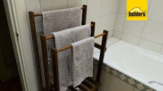 Woodwork For The Bathroom Hang Up Your Towels With A DIY Towel Rack [upl. by Nomelif740]