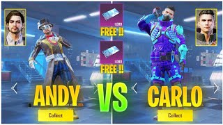 Comparison 🔥 Andy Vs Carlo Which Is Best  Carlo Vs Andy Kon Sa Le  Character Voucher Event [upl. by Ecneralc]