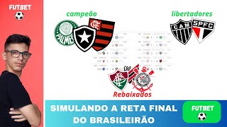 Simulando a reta final do brasileirão CORINTHIANS REBAIXADO [upl. by Dailey]