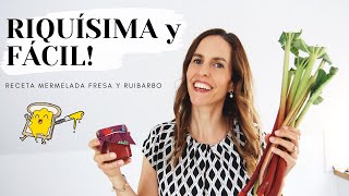 Receta MERMELADA casera de fresa y ruibarbo 🍓 Omas Rezept 😋 [upl. by Creedon369]